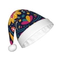 thumbnail image 2 of Fuzoiu Cinco De Mayo Floral Print Santa Hat Christmas Hat for Adults,Santa Hats with Pompom, Unisex Xmas Holiday Hat for Christmas New Year Festive Party Supplies, 2 of 6