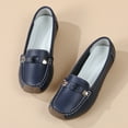 thumbnail image 6 of Xfvqtps Womens Breathable Slip on Loafers Comfortable Round Toe Flat Shoes with Cushioned Insole Lightweight Casual Shoes Wear Dark Blue, 6 of 9