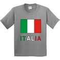 thumbnail image 3 of Inktastic Italy Flag & Italia Black Border Youth T-Shirt, 3 of 5