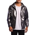 thumbnail image 1 of Chaquetas Holográficas INSPIRE CHIC para Hombre, Sudadera Metálica de Manga Larga, Color Gris Plateado M, 1 of 1