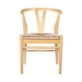 thumbnail image 5 of Cera Dining Chair Set of 2- Handwoven Rope Seat- Natural Brown Wood, 5 of 6