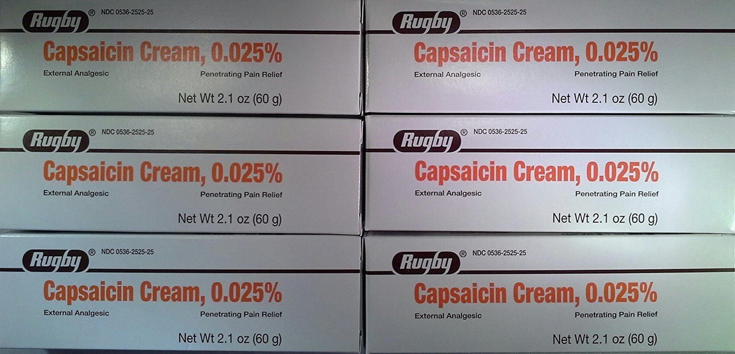 Rugby Capsaicin 0.025 Cream Generic for Zostrix, 2.1 oz