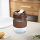 thumbnail image 5 of Taza doble de vidrio con tapa con pajita | Vaso portátil térmico de 400 ml | Hermético 360° | Resistente al calor | Soporte para teléfono | Colores macaron | 1 unidad, 5 of 6