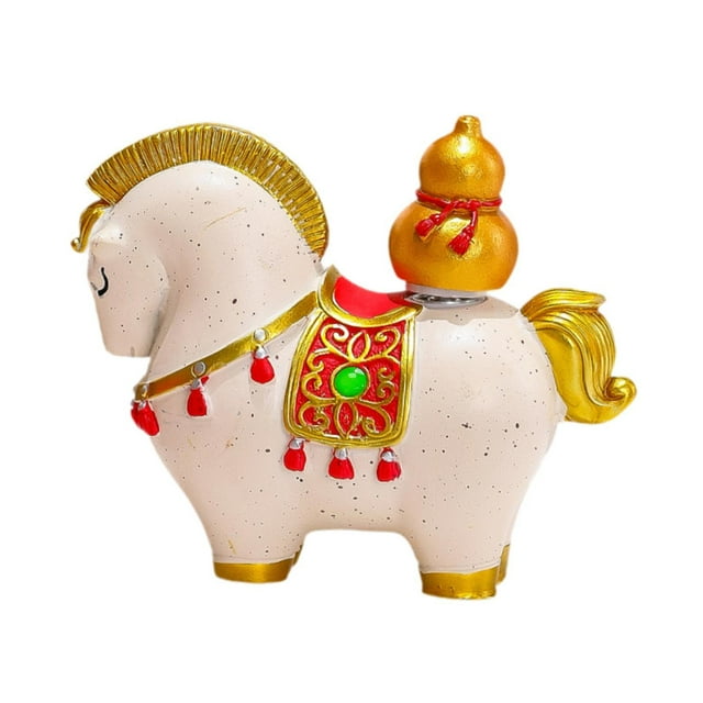 Adornos de figuras de caballos, miniaturas coleccionables, minifiguras de resina, estatuas de caballos Calabaza