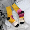 thumbnail image 5 of Picia Bright Pink Chair Print Athletic Socks for Men & Women – Cushioned Moisture-Wicking Crew Socks for Sports, Running, and Training, Soft & Breathable Size 5-11, 5 of 6