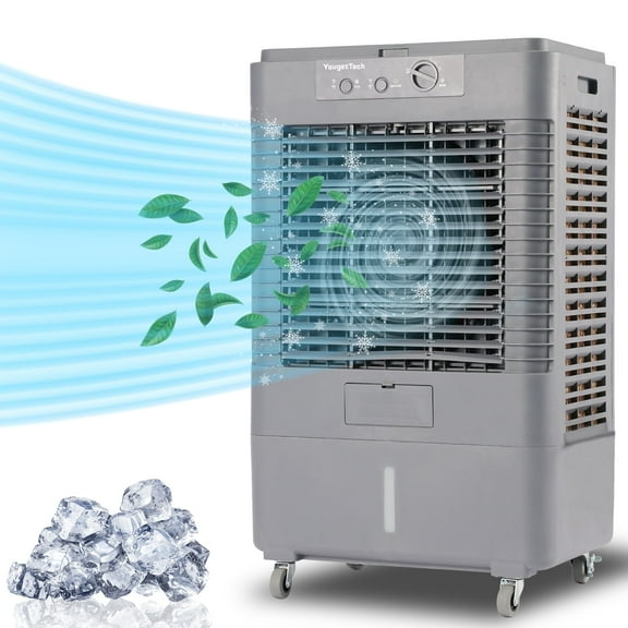YougetTech 37'' Portable 3000CFM Evaporative Air Cooler