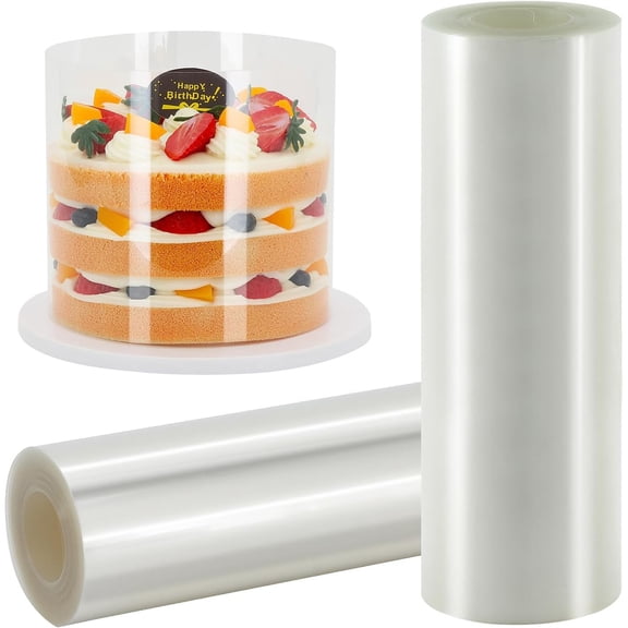 1pc 6cm x 10m Transparent Acetate Cake Collar Film for Mousse Cake Decorating, Clear Cake Mold Liner for Easy Release