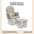 thumbnail image 5 of Storkcraft Hoop Infant Nursery Glider and Ottoman, White with Taupe Swirl, 5 of 17