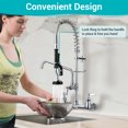 thumbnail image 4 of Aquaterior Wall Mount Pre-Rinse Faucet w/ Installation Kit 26" Height Sprayer, 4 of 10