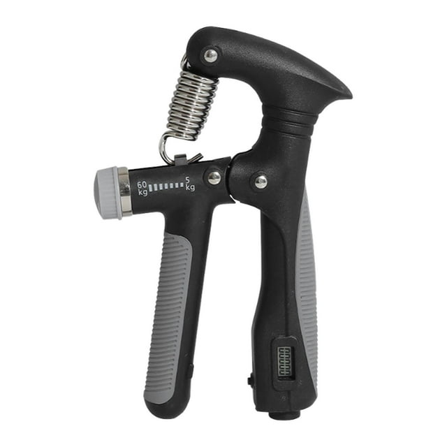 Ejecutor de dedos de agarre de mano con contador de 60 kg de resistencia ajustable negro