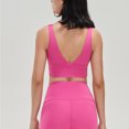 thumbnail image 2 of Sevpuikl Women's Seamless High Neck Padded Sport Bra V-Back Medium Support Athletic Tank Top Yoga Fitness workout Crop Tops, 2 of 7