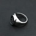 thumbnail image 3 of K-KED Mens Vintage Oval Freemason Finger Ring Stainless Steel Masonic Retro Biker Ring-9, 3 of 6