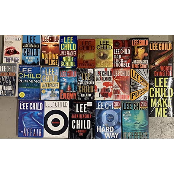 Pre-Owned Jack Reacher Series Complete Set (BOOKS 1-18) : 1. Killing Floor 2. Die Trying 3. Tripwire 4. Running Blind 5. Echo Burning 6. Without Fail 7. Persuader 8. The Enemy 9. One Shot 10. The Hard Way 1...