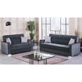 thumbnail image 4 of Beyan Signature Munich 65" Microfiber Convertible Sleeper Loveseat in Dark Gray, 4 of 4