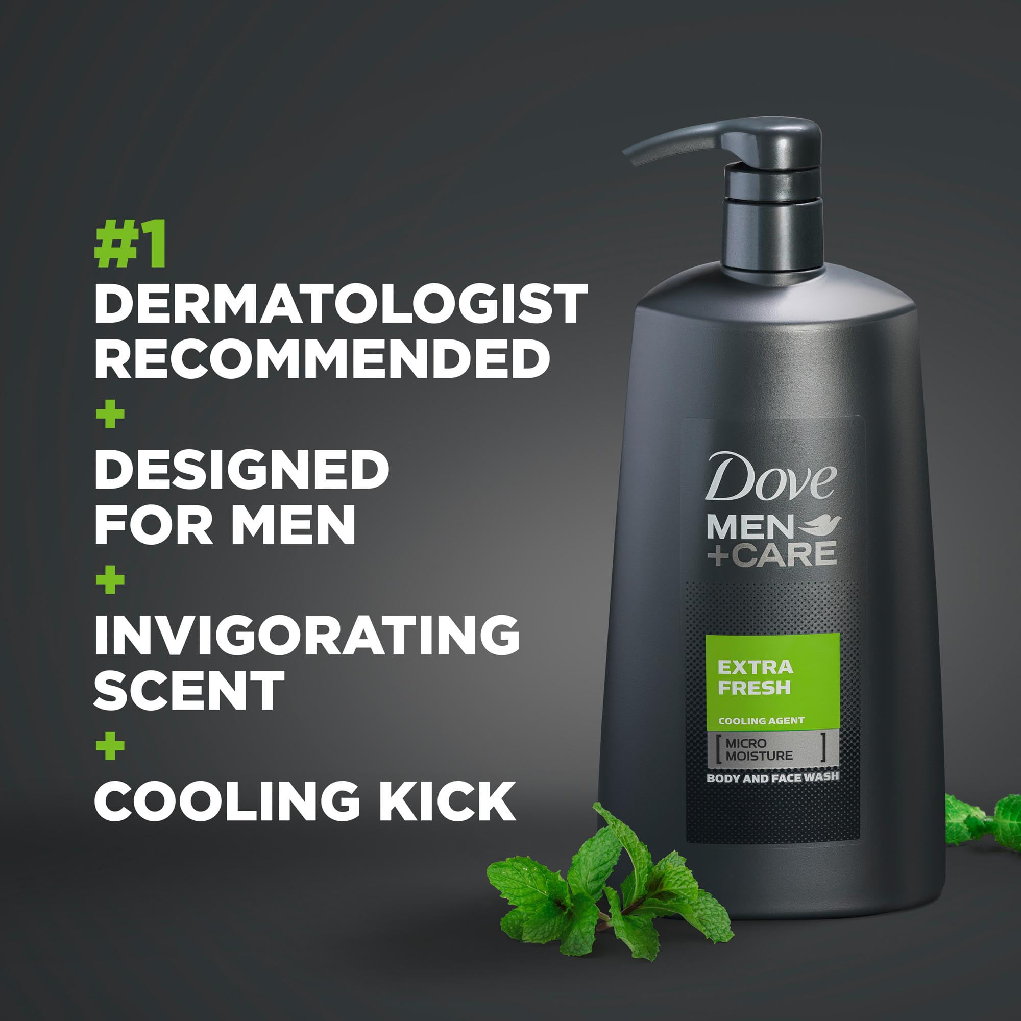 Dove Men+Care Body Wash with Pump Extra Fresh 23.5 oz