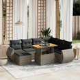 thumbnail image 1 of vidaXL 8 Piece Garden Sofa Set with Cushions Grey Poly Rattan, 1 of 5
