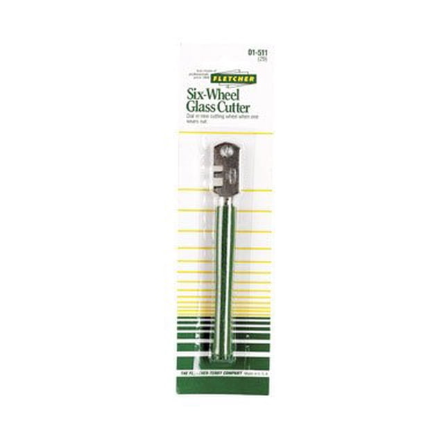 Cortador de vidrio Fletcher-Terry con seis ruedas y mango de madera