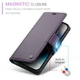 thumbnail image 4 of Jiahe Cover for iPhone 13 Pro, Wallet Case with Card Holder Stand,with RFID Blocking Hybrid Shockproof Magnetic Clasp Flip Leather Full Body Protection Case Cover, purple, 4 of 7