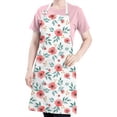 thumbnail image 5 of Pioneer Flower Floral Print Pattern Apron for Women and Men, Cotton Linen Waterproof with Pockets, Adjustable, 33x27 Inch for Kitchen, Gardening, BBQ, Salon, 5 of 6