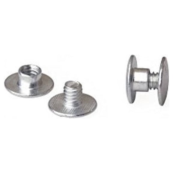 1/8 in. aluminum chicago screws/screw posts (qty 100 sets)