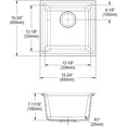 thumbnail image 2 of Elkay Elg1616c Quartz Classic 15-3/4" Undermount Single Basin Quartz Composite Bar Sink -, 2 of 7