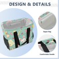 thumbnail image 4 of Large Hand-Held Storage Bag Kitchen Reusable Grocery Bags， Travel Tote Bags， Waterproof Tote，Laundry Bag，Beach Bag， Pool Bag Rabbit Pencil, 4 of 8