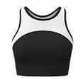 thumbnail image 5 of ABATAB Womens Workout Crop Tank Tops Sleeveles Color Block Crewneck Tee Yoga Athletic Running Casual Shirt, 5 of 5