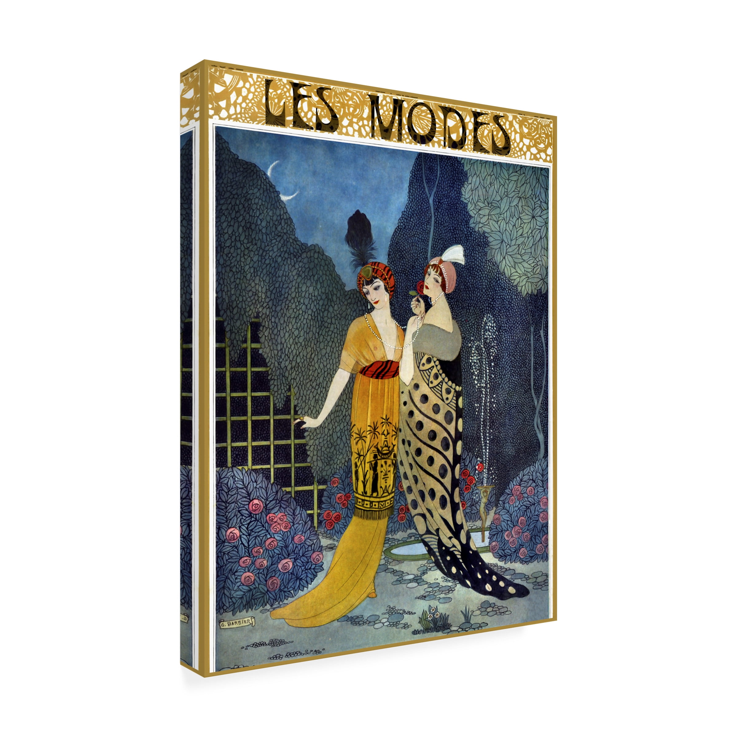 Trademark Fine Art 'Art Deco Fashion Ladies' Canvas Art by Vintage Apple Collection