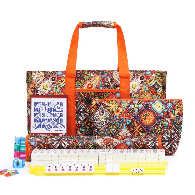 Set de Mahjong Kyerlish de 166 fichas con bolsa de transporte