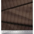 thumbnail image 2 of Soimoi Brown Poly Georgette Fabric Lace Border Abstract Printed Craft Fabric by the Yard 42 Inch Wide, 2 of 5
