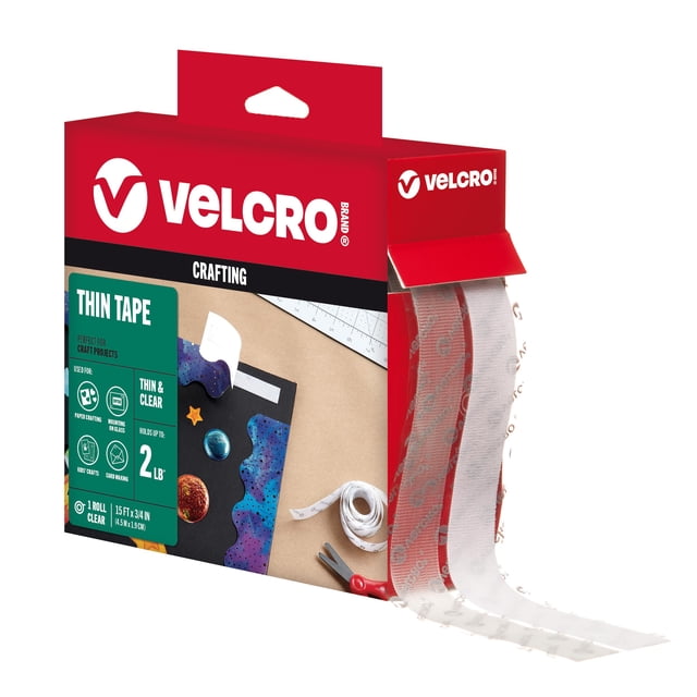 Velcro Brand 91325 Tiras de Velcro con la Parte de Atrás Adhesiva