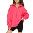 thumbnail image 2 of Mercatoo Youth Boys Girls Fl𝐞ece Jacket Lightweight Stand Collar Zipper Long Sleeve Jacket Toddler Kids School Fall Winter Warm Coat, 2 of 4