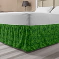thumbnail image 1 of Botanical Bed Skirt, Overview Scene of Foliage Leafy Greenery Forest Items, Elastic Bedskirt Dust Ruffle Wrap Around for Bedding Decor, 4 Sizes, Fern Green Emerald, by Ambesonne, 1 of 2
