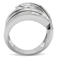 thumbnail image 4 of Luxe Jewelry Designs Women's Stainless Steel Bypass Style Ring - Size 6 (Pack of 3), 4 of 4