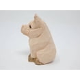 thumbnail image 3 of Pig Figurine Statue Decor Piglet Hog Farm Barn Wood Home Art Carved, 3 of 6
