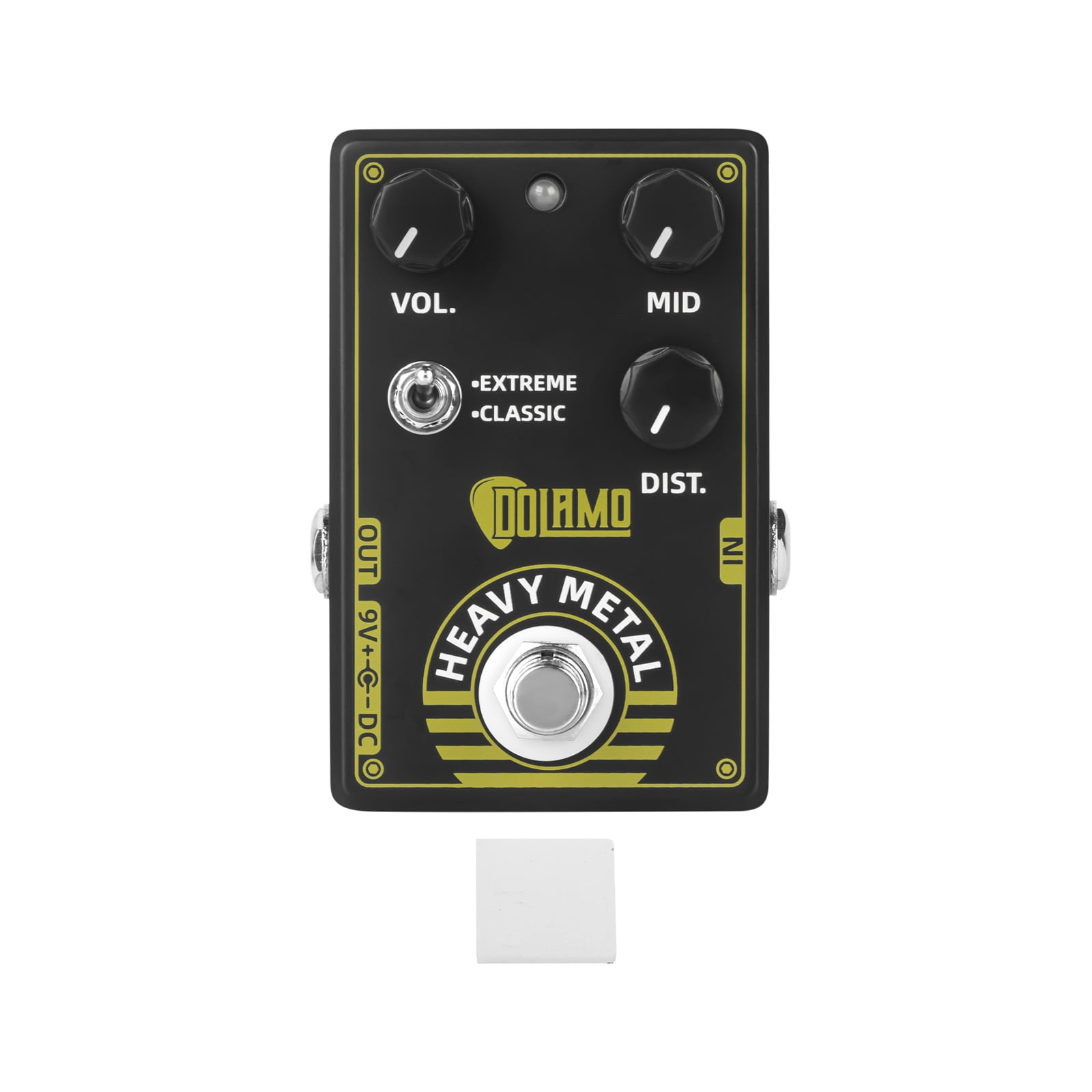 Elowen Guitar Heavy Metal Pedal Pedal Heavy Metal Guitar Effects Pedal High Gain Distortion Volume/Mid DC 9V 6.35mm Input/Output Interface Extreme and Classic Two-Way Selector Switch Electric Guitar