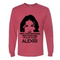 thumbnail image 2 of Hide Your Diamonds Exes from Alexis Quote Pop Culture Mens Long Sleeve Shirt, Vintage Heather Red, Medium, 2 of 3
