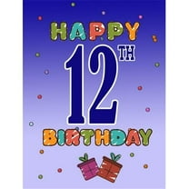 Carolines Treasures Happy 12Th Birthday Flag Garden Size
