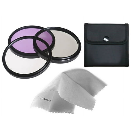 Sony Handycam HDR-UX7 High Grade Multi-Coated Multi-Threaded 3 Piece Lens Filter Kit (37mm) + Nwv Direct Microfiber Cleaning Cloth.