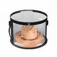 thumbnail image 4 of RUISINERY Hat Storage Bag for Efficient Organization Convenient Foldable Round Brim Caps Organiser with Handle and Clear Window, 4 of 7