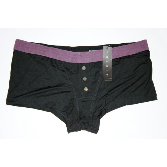 THEORY Intimates Boyshorts Cherrish "Darrel" Underwear BLACK SERENITY ( S )