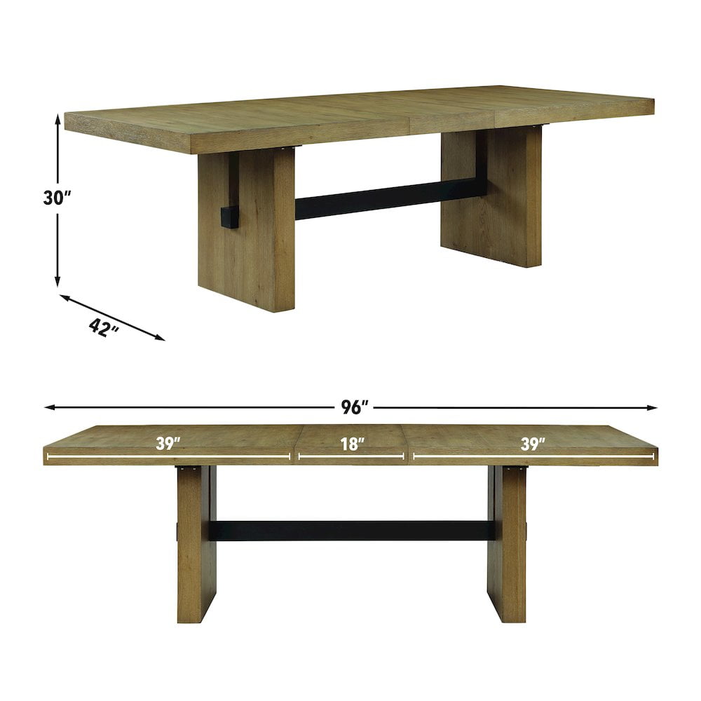Steve Silver Aubrey 78-96" Dining Table w/18" Leaf