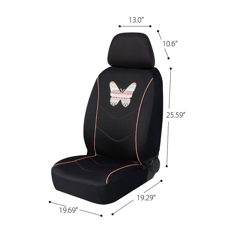 Auto Drive 5Piece Car Seat Cover Polyester Butterfly Universal Fit 23SC183