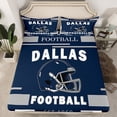 thumbnail image 2 of jejeloiu Boys Ball Game Bed Sheets,Dallas Rugby Helemt King Sheets,American Rugby Sport Sheet Set For Kids Teens,Microfiber Bedroom Decor,4pcs, 2 of 6