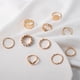 thumbnail image 5 of Anillos para mujer, regalos para mujer, 10 piezas, conjunto de perlas recortadas abiertas, aleación de uñas, anillo de moda, 5 of 5