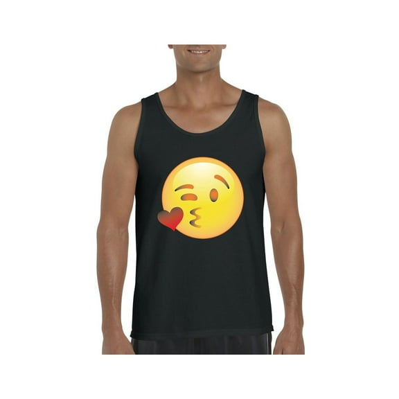 MmF - Men's Tank Top for Men, up to Men Size 3XL - Emoji Winky Face