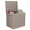thumbnail image 1 of EasyUp 30 Gallon Resin Deck Box, Lockable Patio Outdoor Storage Box for Furniture, Garden Tools and Tools Storage, Waterproof Outside Storage Boxes（Grey）, 1 of 7