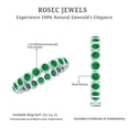 thumbnail image 5 of Rosec Jewels Natural Emerald Eternity Ring for Women - AAA Quality - Emerald Stackable Ring - Ready to Gift with Jewelry Box, 18K White Gold, US 12.00, 5 of 6