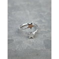 thumbnail image 6 of LD DESIGNS Silver Star Adjustable Ring, Shiny Star Ring, Minimalist Ring, Unique Statement Ring, 925 Sterling Silver Ring, Stacking Ring, Open Ring, 6 of 9