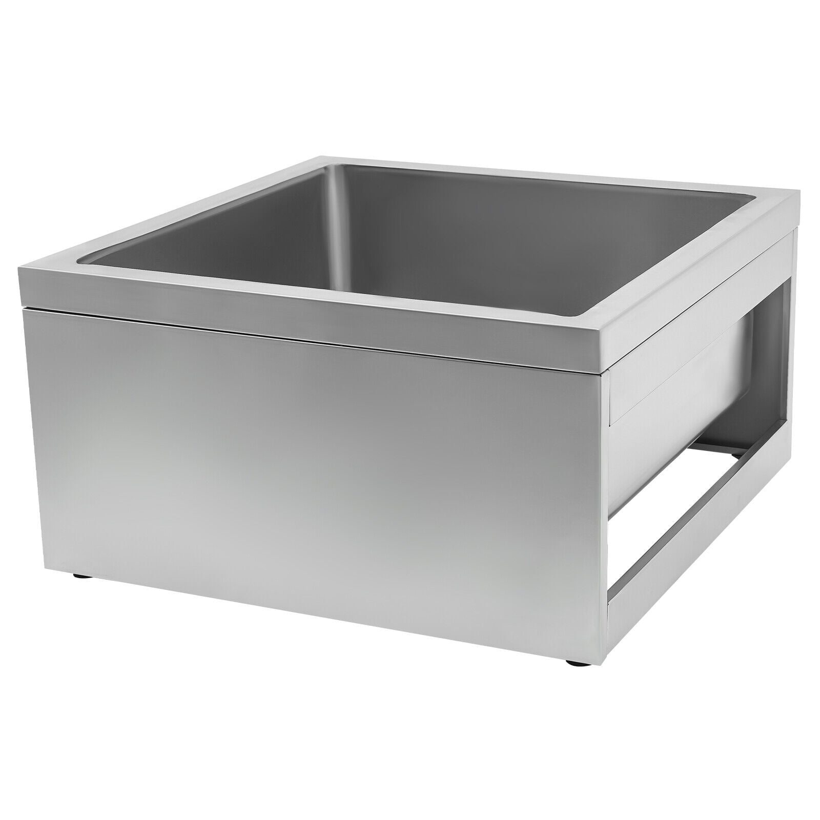 Free Standing Utility Sink Single Bowl Commercial Sink Restaurant Kitchen Sink 304 Stainless Steel